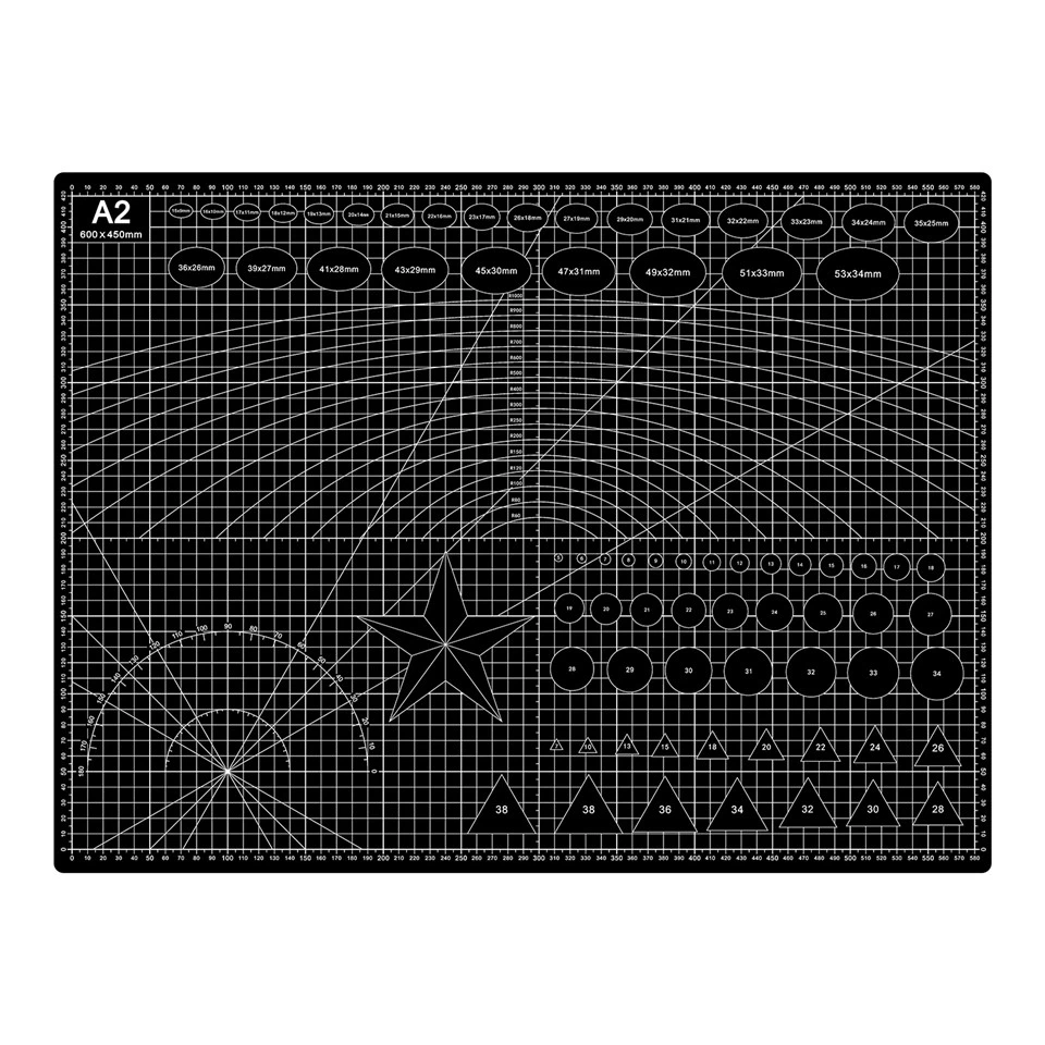 Svart självläkande skärmatta